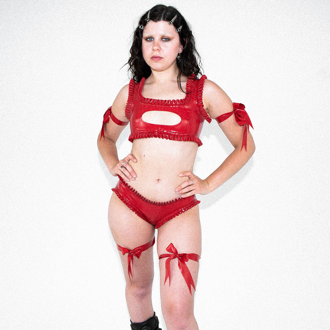 Red D'arcy Mini Crop Top