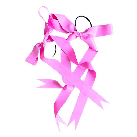 Pink Latex Hair Bows