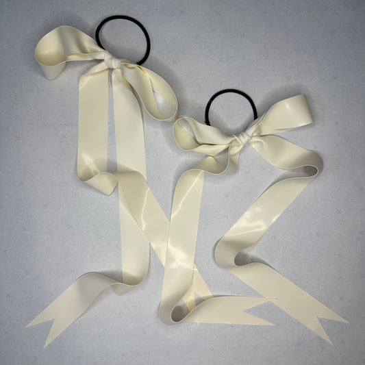 White Latex Bows