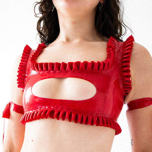 Red D'arcy Mini Crop Top