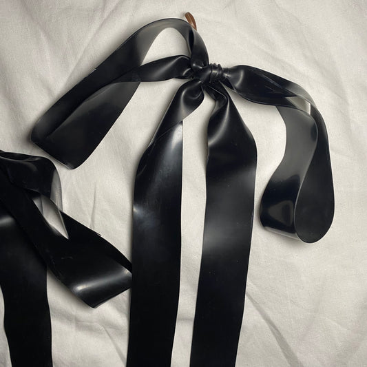 Black Latex Hair Bows